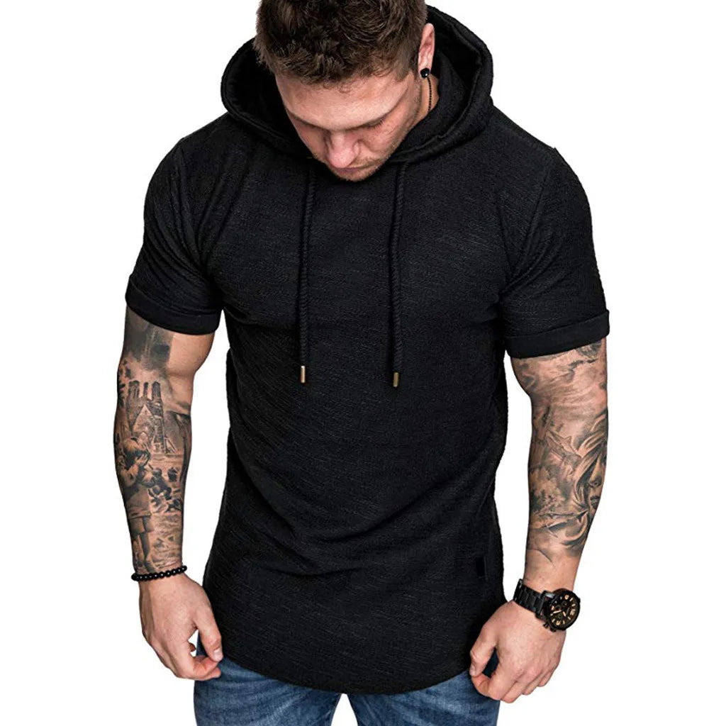 Men's Sleeveless Hooded Tank Top