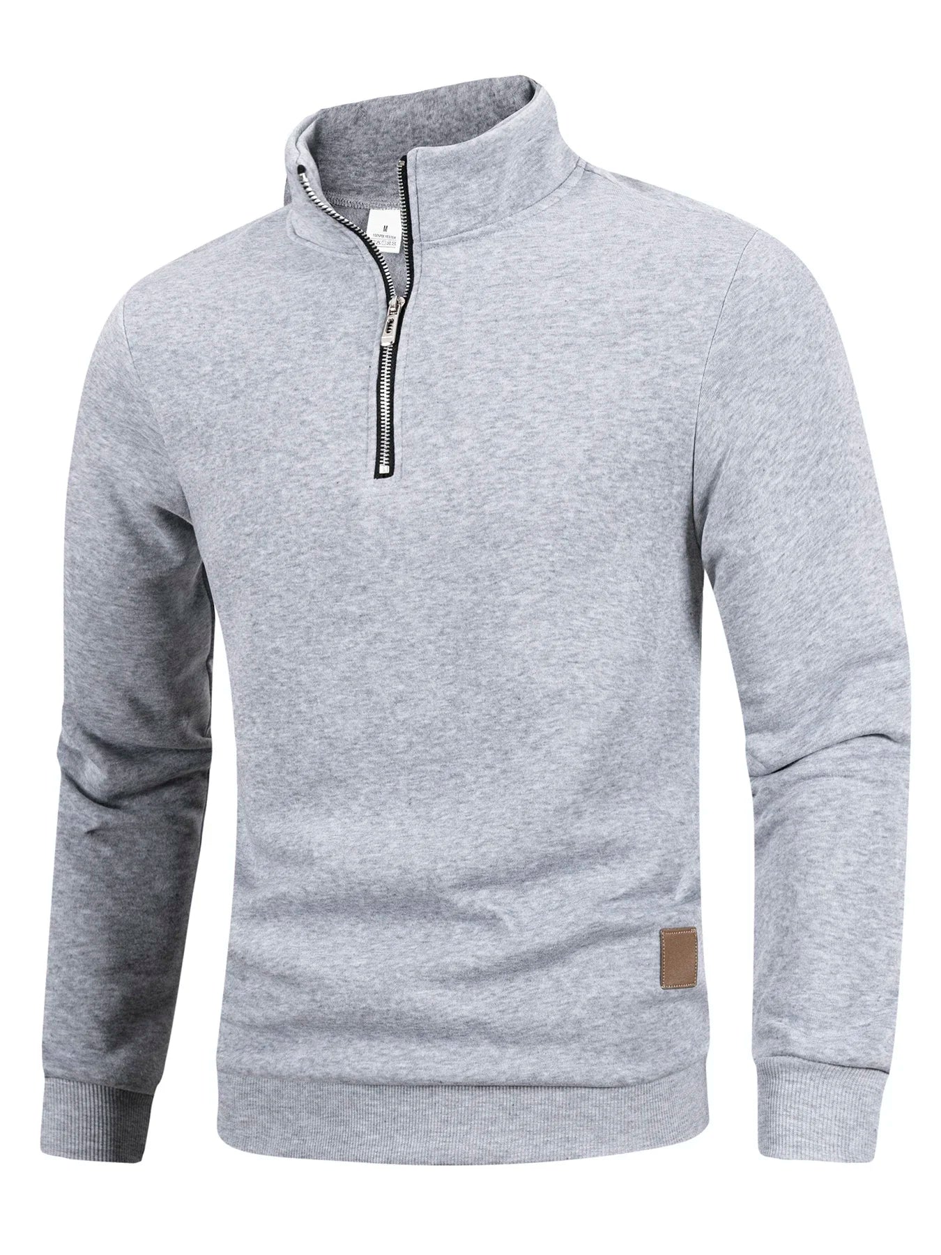 Autumn Men's Zipper Pullover Turtlenecks Warm Sweaters Solid Color Long Sleeved Fashion Male Casual Daily Sweatshirt Top