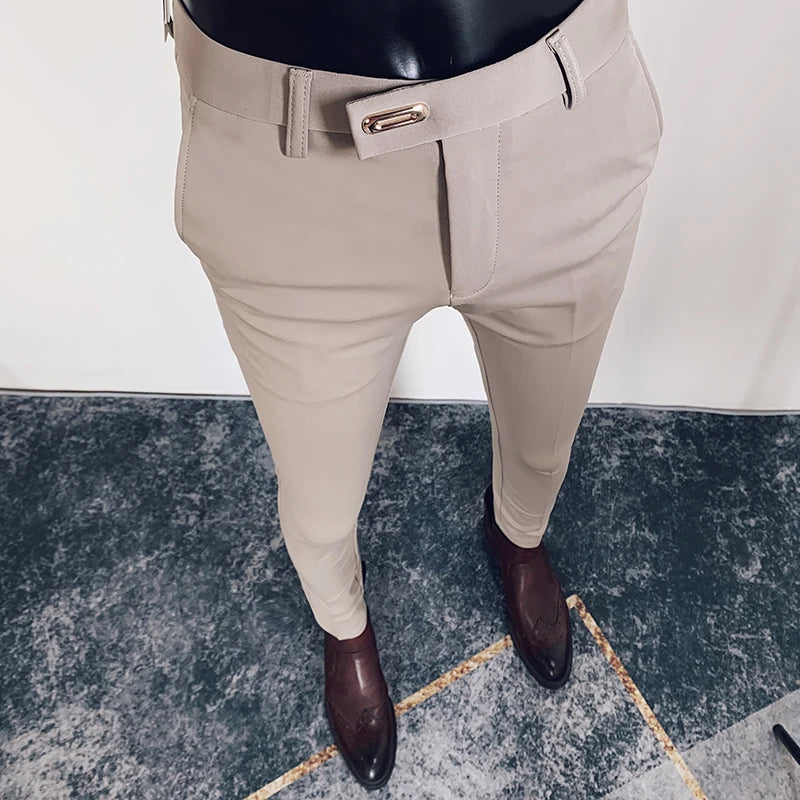 Men's Slim Fit Dress Pants – Stretch Formal Trousers