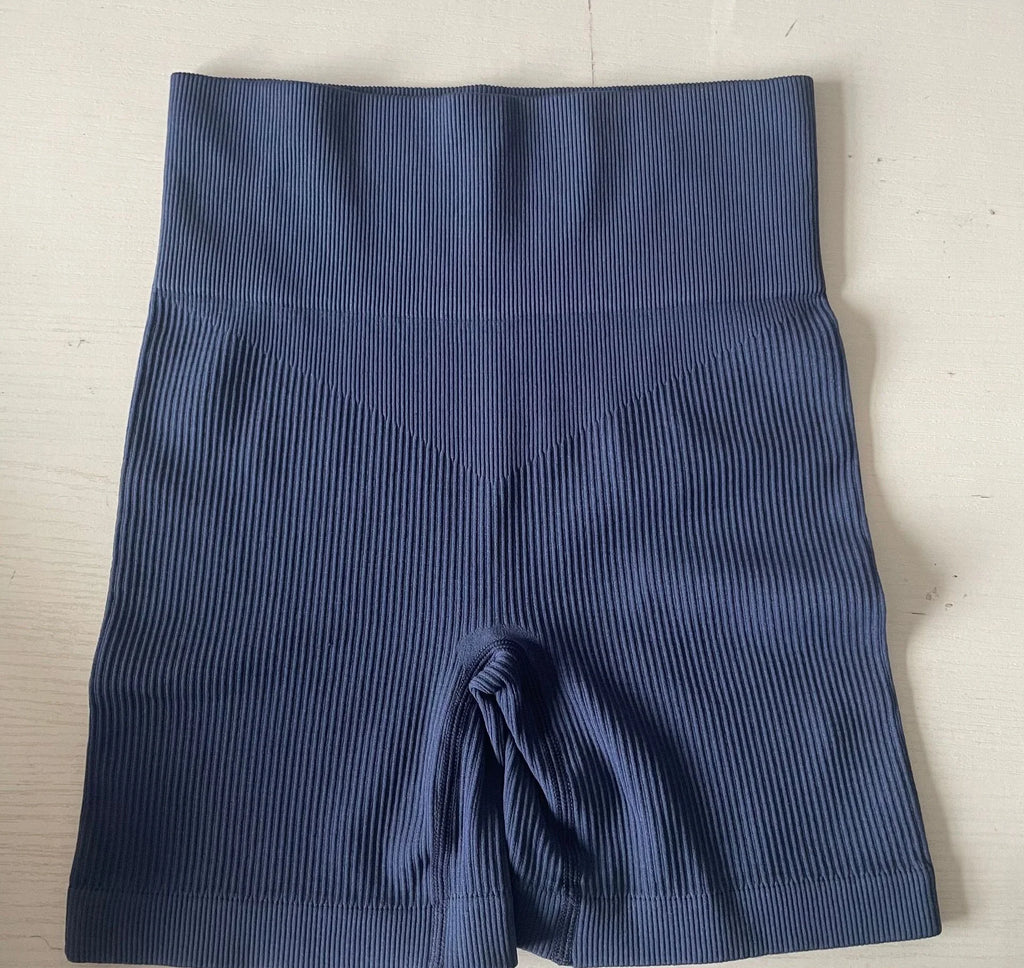 Women Seamless Knited Shorts High Waist Hip Lift Tights Gym Workout Running High Elastic Fashion Slim Yoga Fitness Leggings