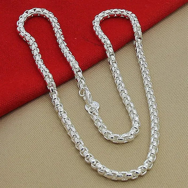 Sterling Silver Box Chain Set