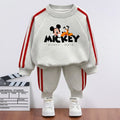 Boys' Cartoon Tracksuit Set – Hoodie & Striped Pants