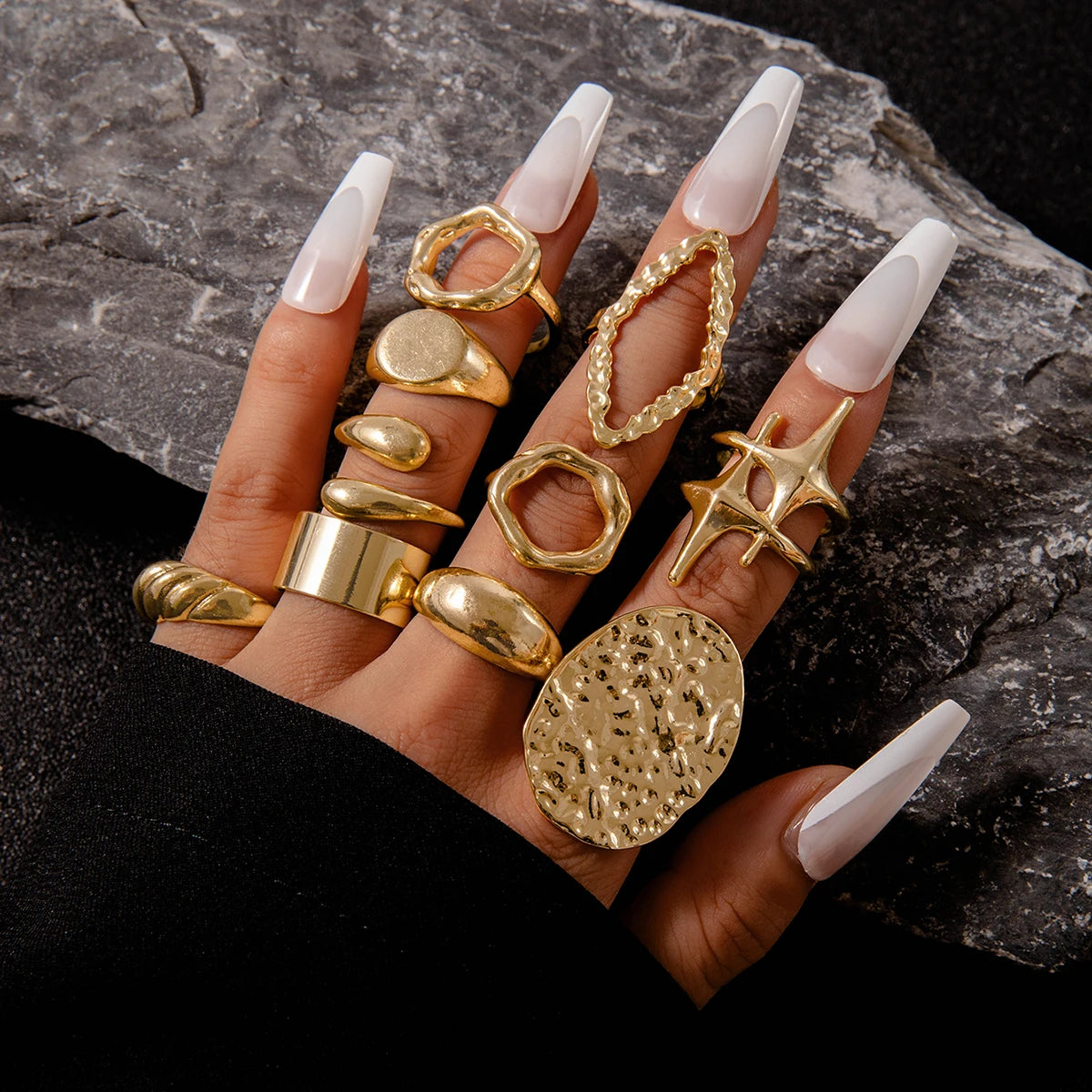 Geometric Stacking Ring Set