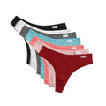 7Pcs/Set Women Cotton Panties Solid Color Thongs Female Low Rise T-back Underwear Sexy Lingerie Intimates S-XL G-String