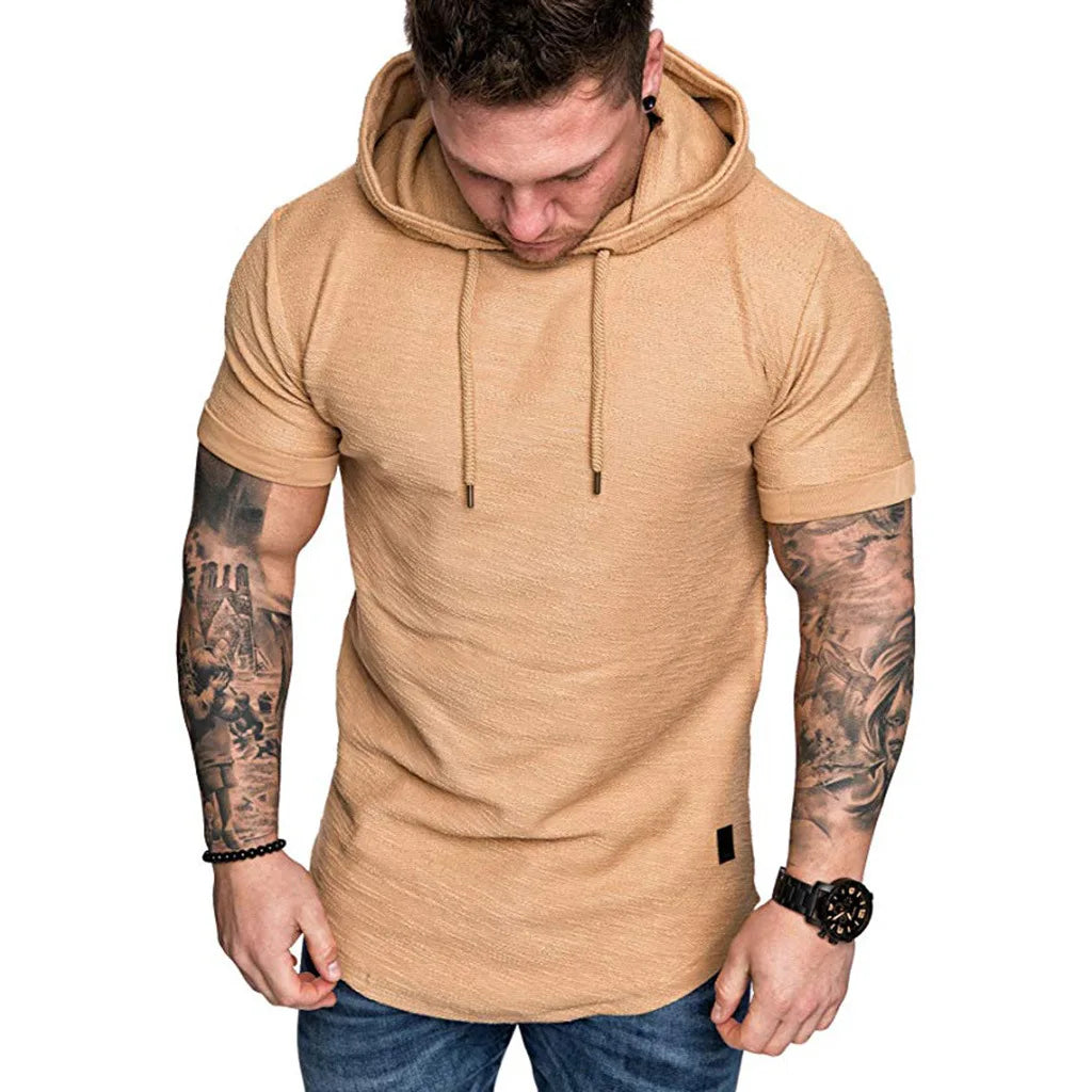 Men's Sleeveless Hooded Tank Top
