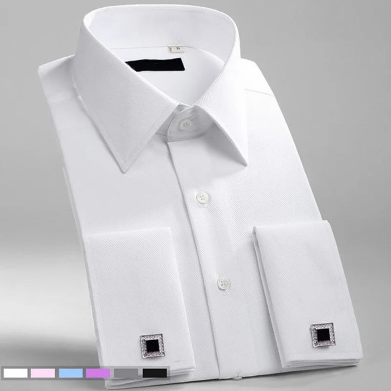 Men's French Cuff Formal Shirt — Wedding & Business Wear