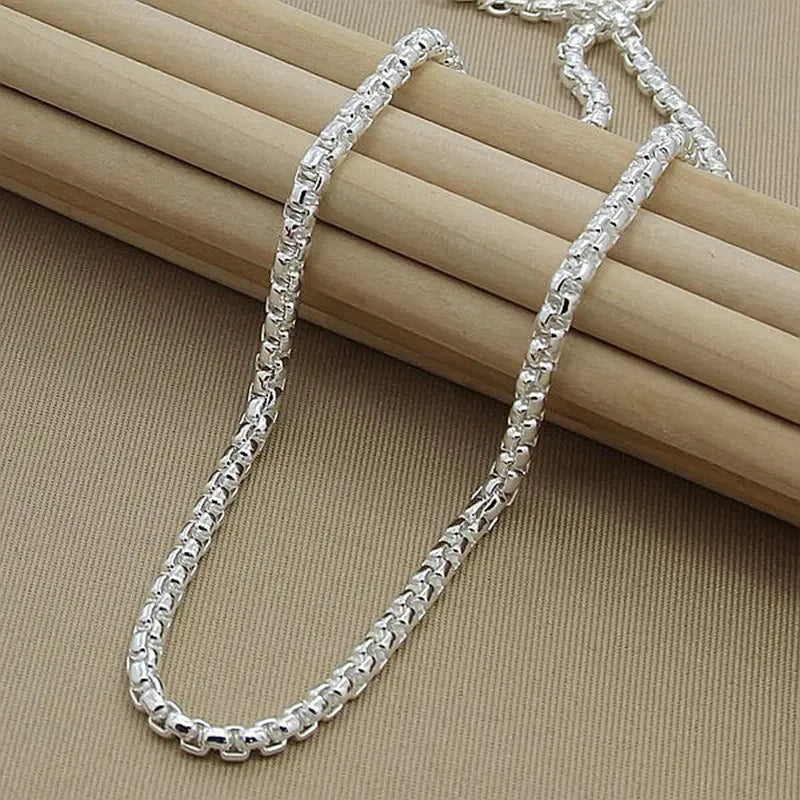 Sterling Silver Box Chain Set