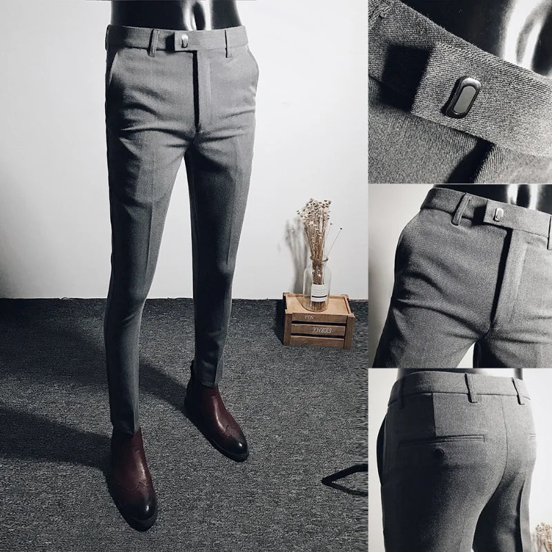 Men's Slim Fit Dress Pants – Stretch Formal Trousers
