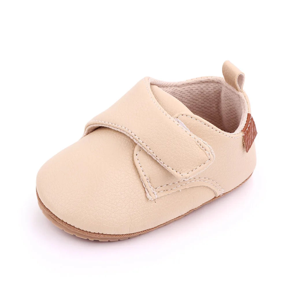 Baby First Walker Shoes – Anti-Slip Leather Moccasins (0–18M)