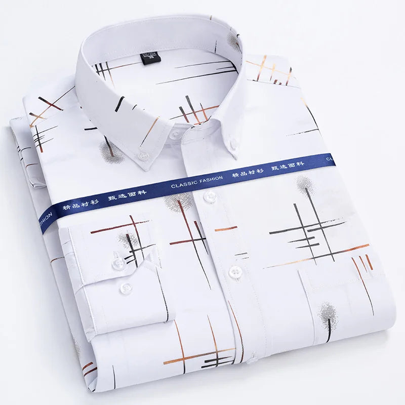 Men's Slim Fit Plaid Dress Shirt | Non-Iron Business Casual