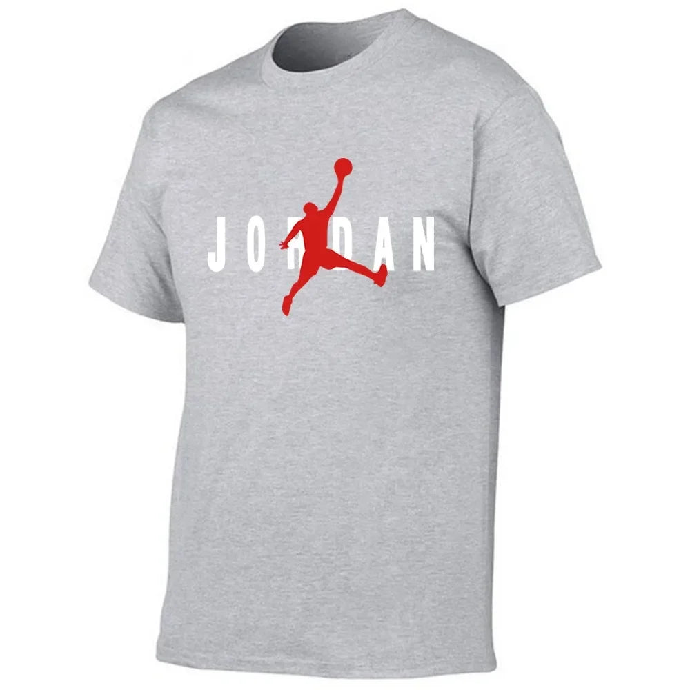 2025 Men's New High Quality Short Sleeve T-shirt Cotton Sweat Absorption Printed Sports T-shirt Men Casual Fashion Short Sleeve