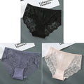 3Pcs Women's Plus Size Panties Lace Lingerie Solid Color Brief High Waisted Triangle Panty Brief Comfort Intimate 1-4XL Lingerie