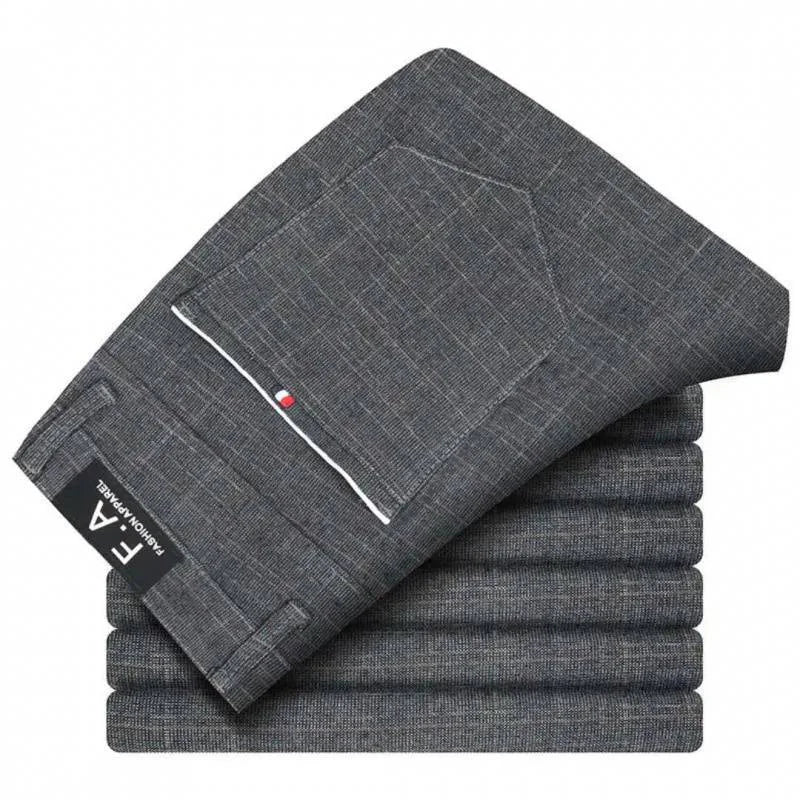 Men's Slim Fit Cotton Casual Pants – Korean Style