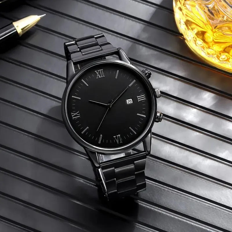Men's Quartz Watch & Jewelry Set