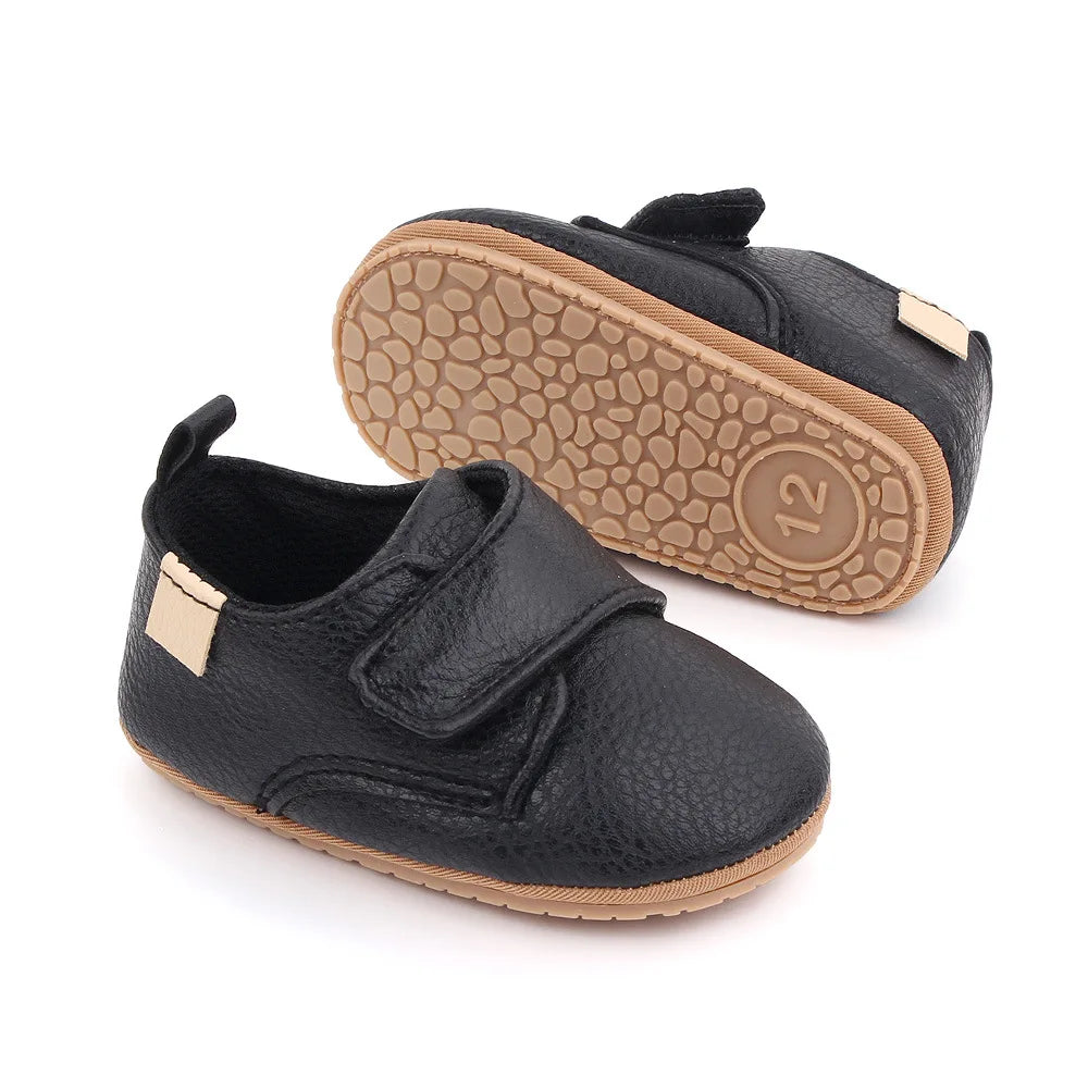Baby First Walker Shoes – Anti-Slip Leather Moccasins (0–18M)