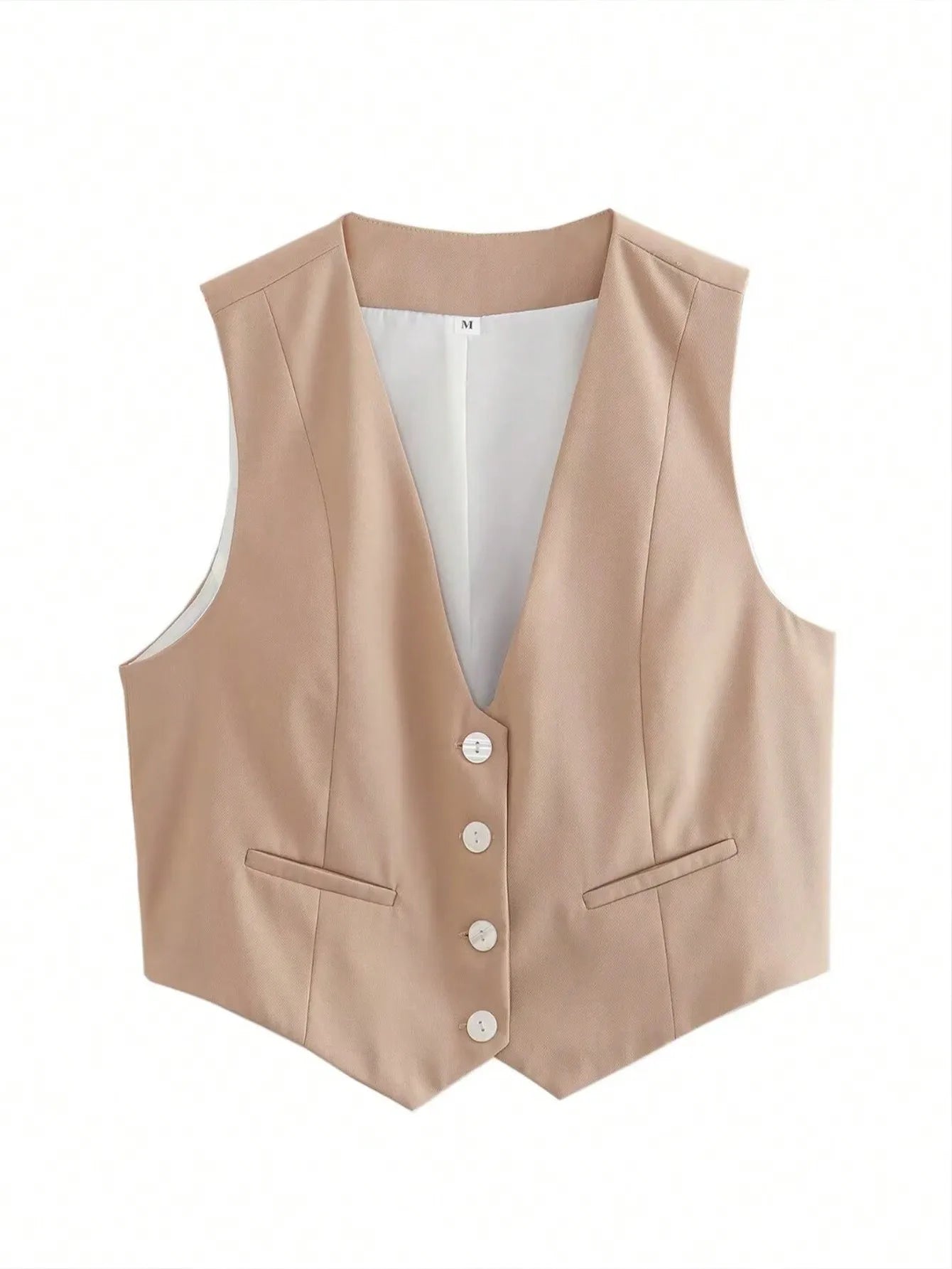 Women's Sleeveless V-Neck Slim Fit Crop Tank Top – Casual Chic Everyday Blouse