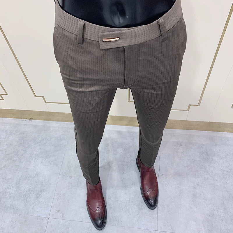 Men's Slim Fit Dress Pants – Stretch Formal Trousers