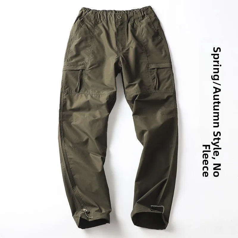 Men's Fleece-Lined Windproof Outdoor Pants – Straight Leg