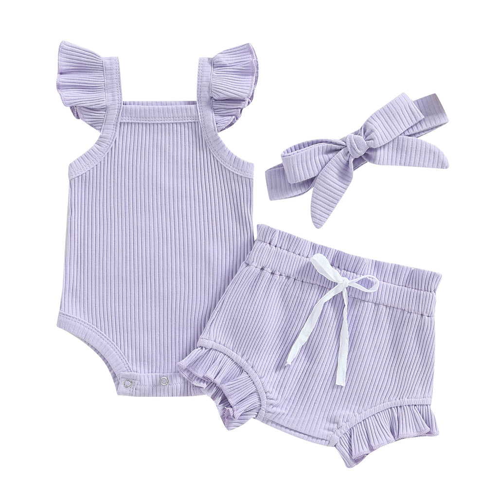 Baby Girl 2-Piece Set — Square Neck Top & Shorts