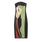 Strapless Printed Maxi Dress