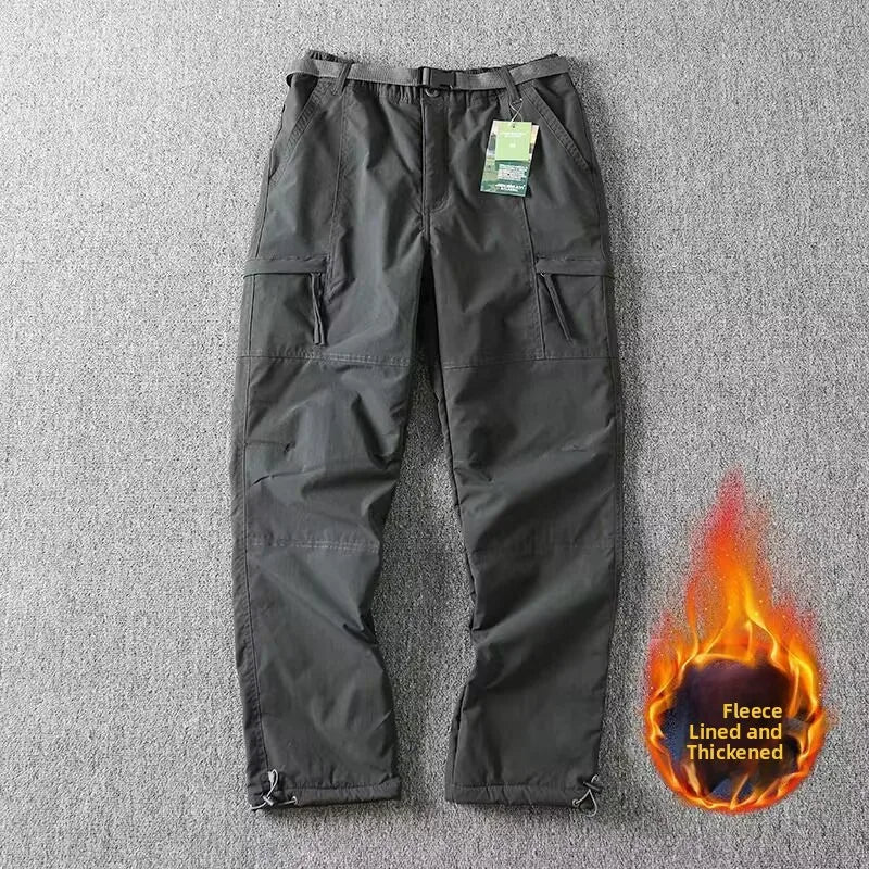 Men's Fleece-Lined Windproof Outdoor Pants – Straight Leg