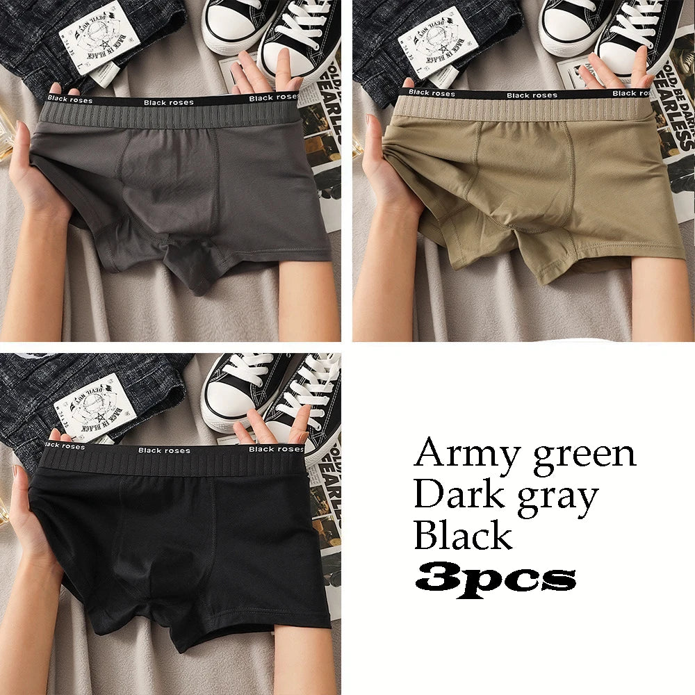 EXILIENS Men's Cotton Boxer Shorts | Breathable Solid Underwear | 10 Colors | L–XXXL