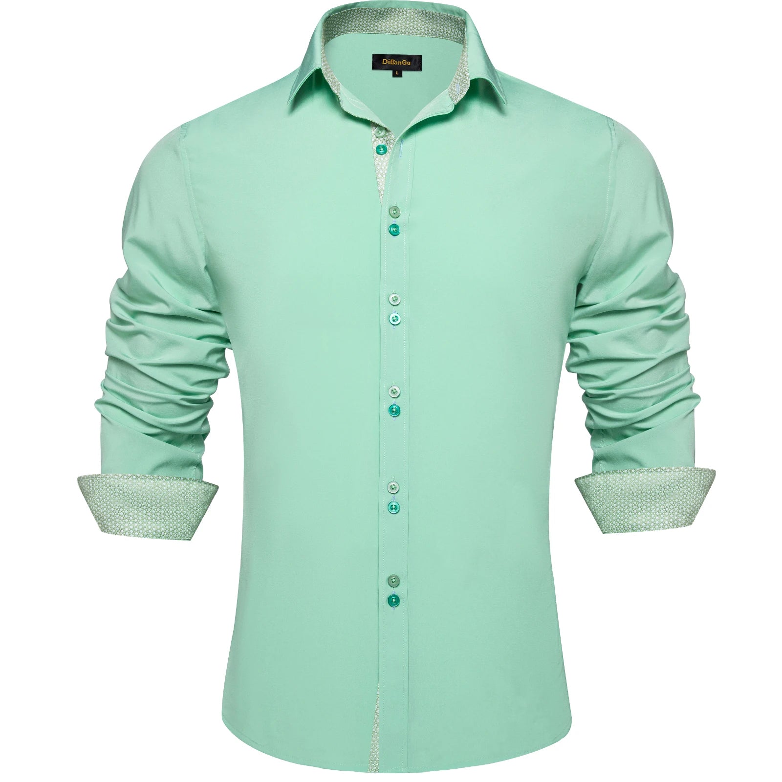 Men's Polyester Cotton Solid Black Shirts Long Sleeve Blue Paisley Patchwork Social Casual Dress Shirt Elegant Men Clothing
