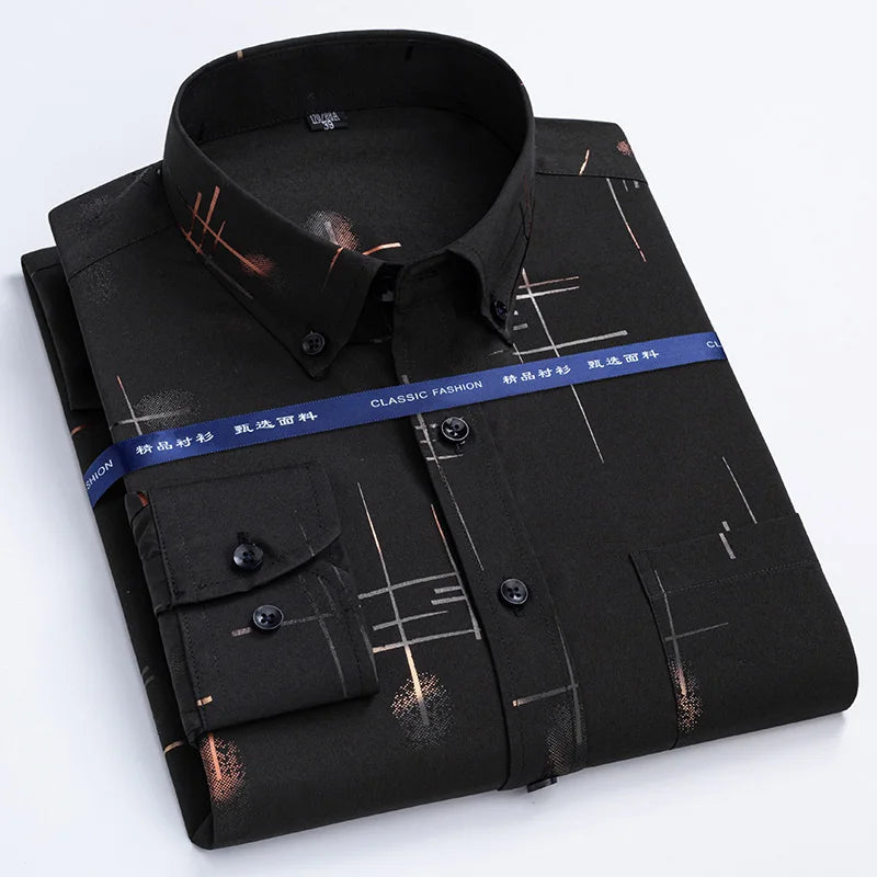 Men's Slim Fit Plaid Dress Shirt | Non-Iron Business Casual