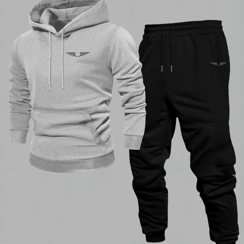 Men's Graphic Print Hoodie Co-ord Set – Fleece Pullover Sweatshirt & Jogger | American Streetwear (S–XXXL)