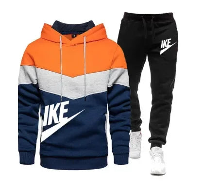 Men's Hoodie & Jogger Set — Casual Two-Piece Tracksuit