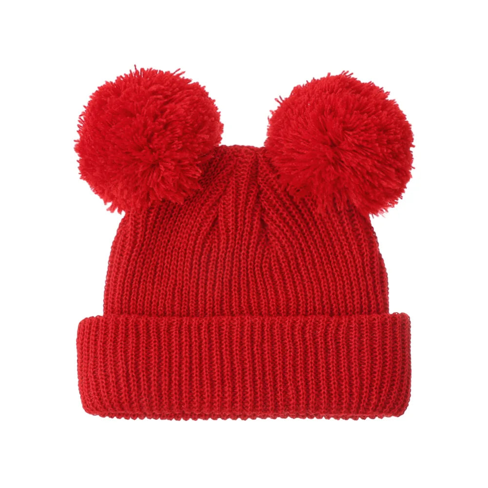 Newborn Knitted Pom Pom Hat | Baby Turban Bonnet 0-12M