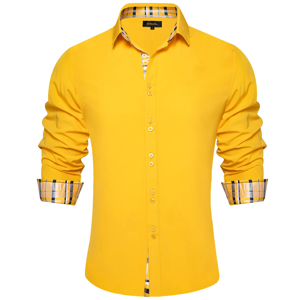 Men's Polyester Cotton Solid Black Shirts Long Sleeve Blue Paisley Patchwork Social Casual Dress Shirt Elegant Men Clothing