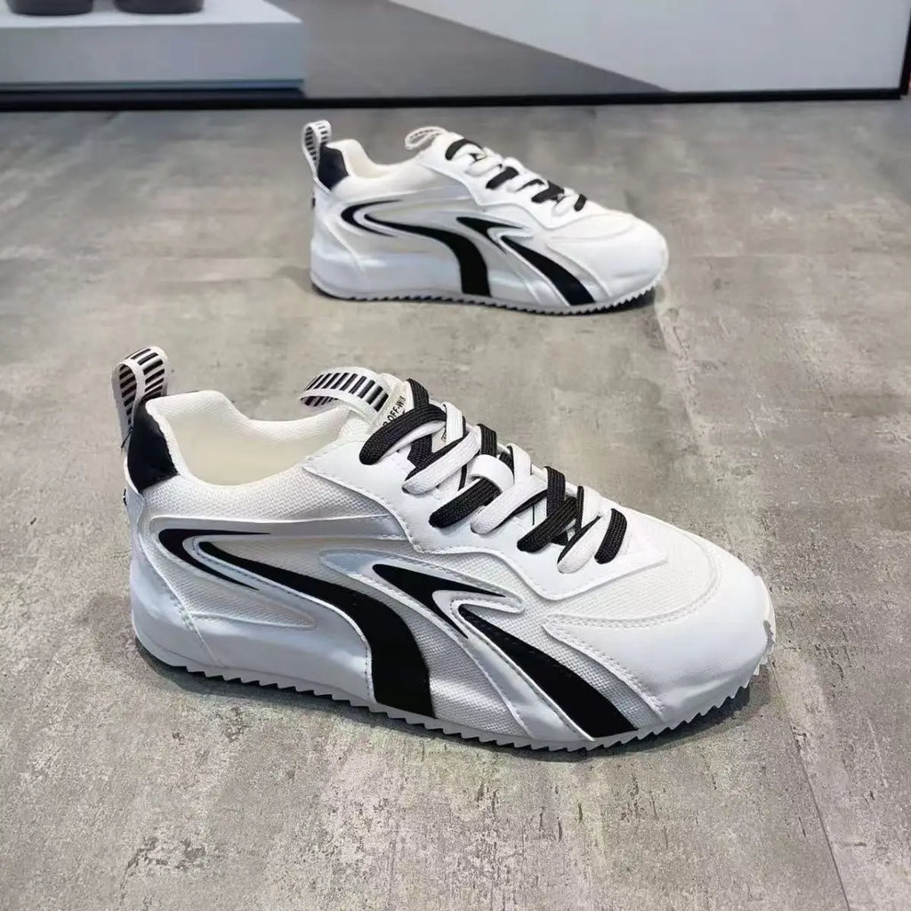 Chunky Sneakers Men Cover Bottom Board Shoes Fashion Casual Microfiber Leather Upper Increased Internal Platform Running Shoes
