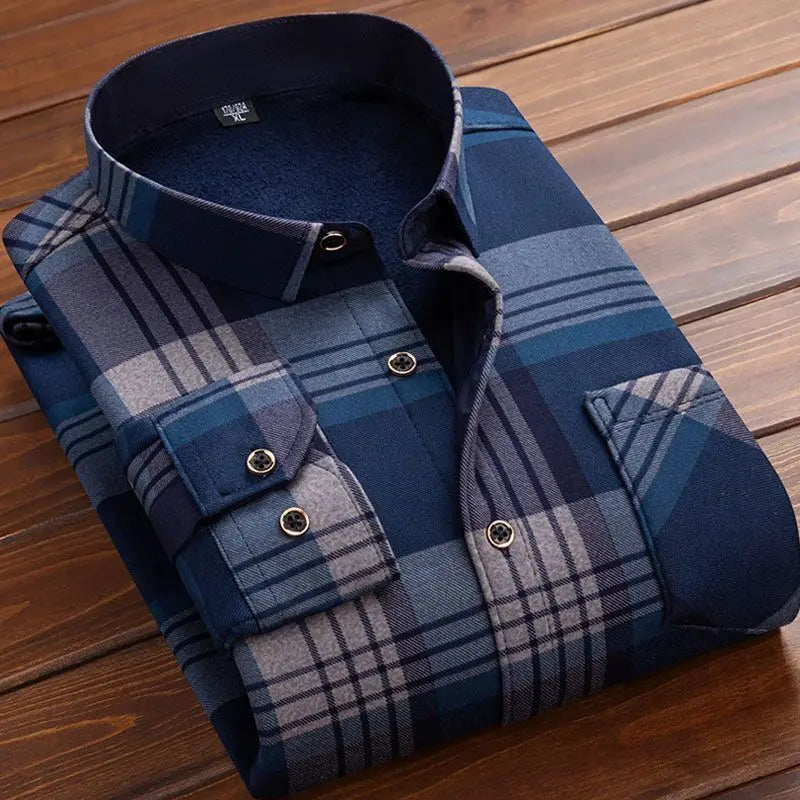 Men's Plaid Long-Sleeve Shirt