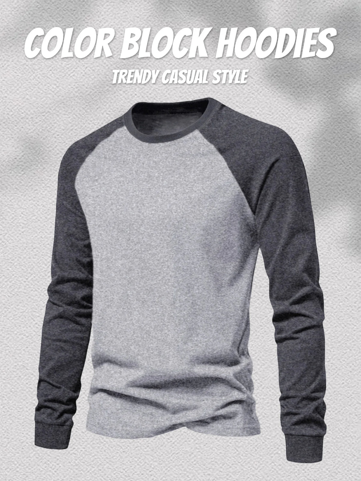 Men's Color-Block Raglan Long-Sleeve Tee