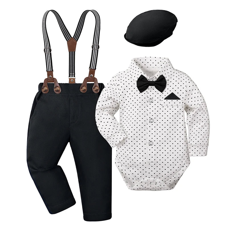 Baby Boy Christening & Baptism White Formal Suit Set – Wedding & Birthday Outfit