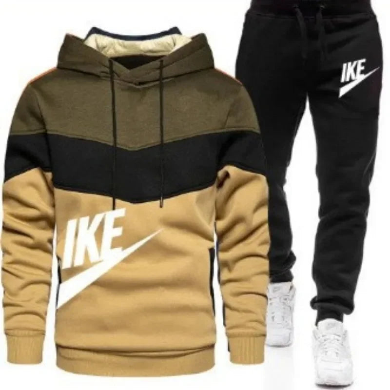 Men's Hoodie & Jogger Set — Casual Two-Piece Tracksuit