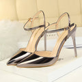 Women's Stiletto Heel Ankle Strap Sandals – 10.5cm High Heels for Wedding & Party