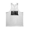 ANIMAL Letter Printed Gym Clothing Mens Bodybuilding Fitness Tank Top Cotton Raceback Stringer Singlets Workout Sleeveless Shirt