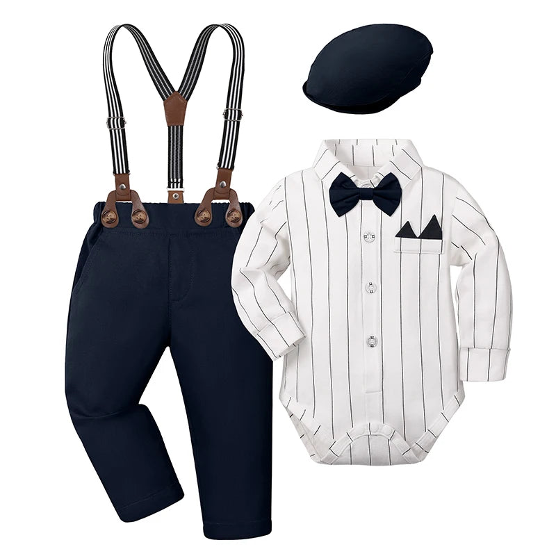 Baby Boy Christening & Baptism White Formal Suit Set – Wedding & Birthday Outfit
