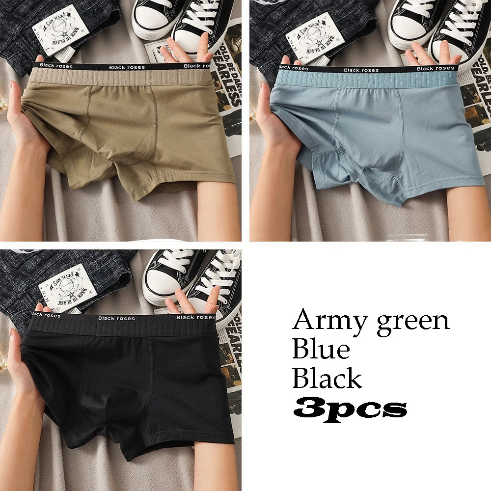 EXILIENS Men's Cotton Boxer Shorts | Breathable Solid Underwear | 10 Colors | L–XXXL