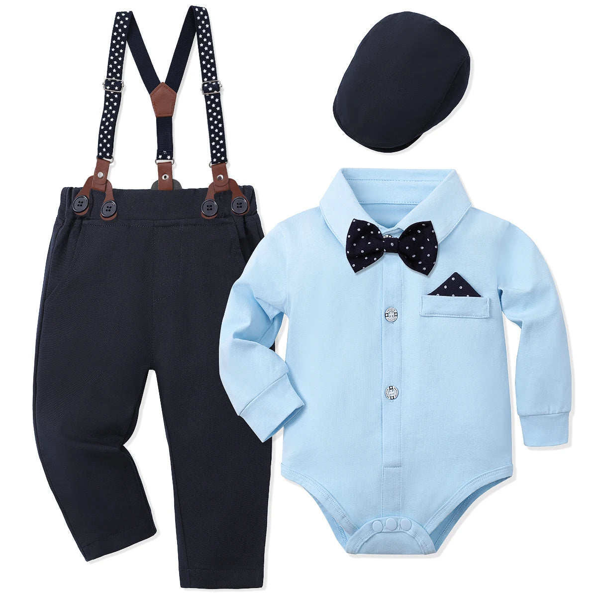 Baby Boy Christening & Baptism White Formal Suit Set – Wedding & Birthday Outfit