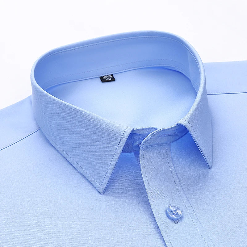 Men's Bamboo Fiber Long Sleeve Dress Shirt — Formal Business Shirt | Big & Tall S–8XL