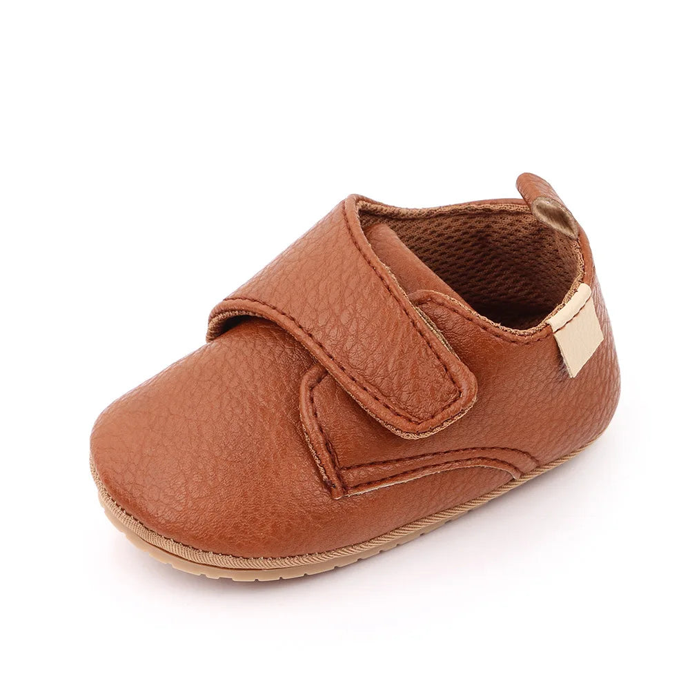 Baby First Walker Shoes – Anti-Slip Leather Moccasins (0–18M)