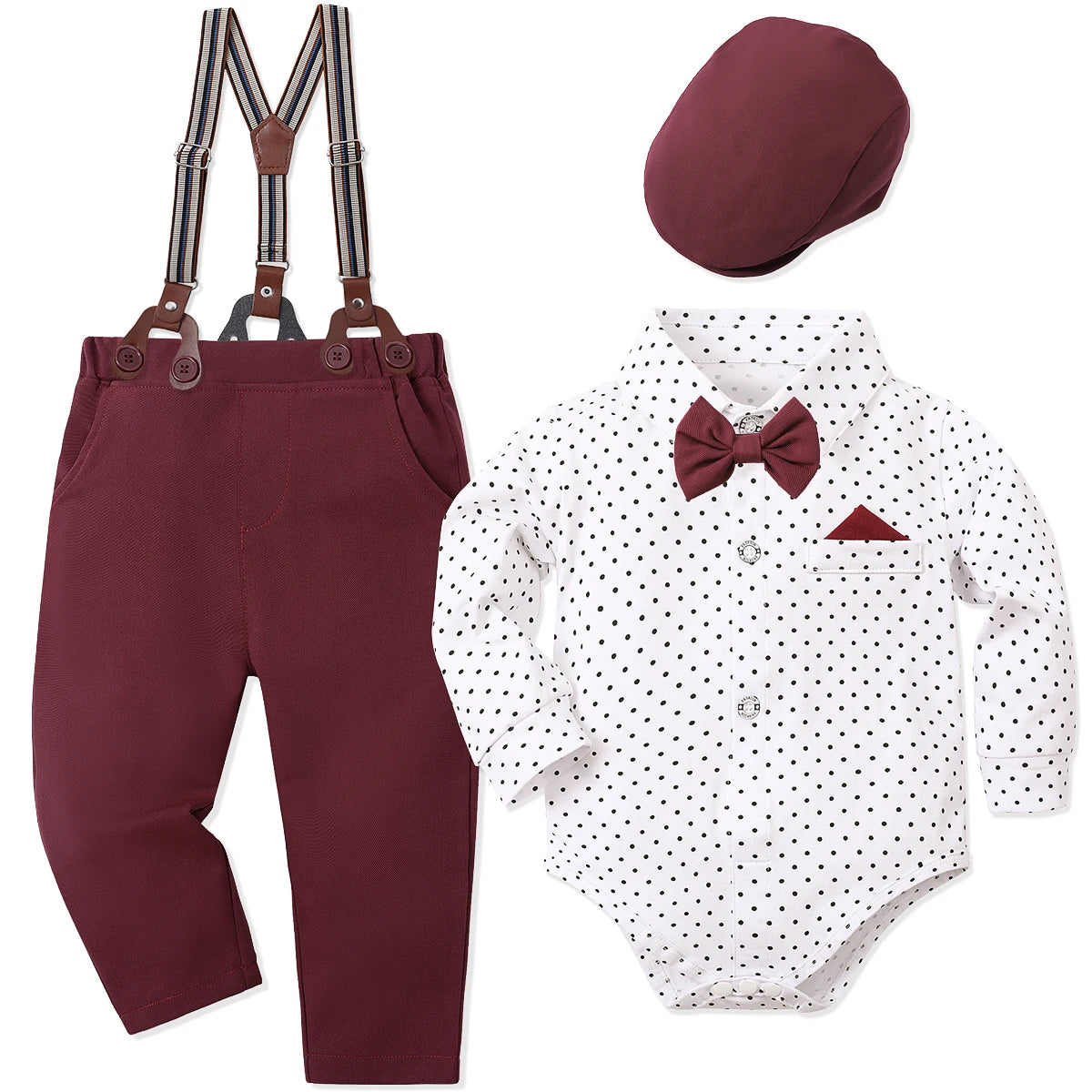 Baby Boy Christening & Baptism White Formal Suit Set – Wedding & Birthday Outfit