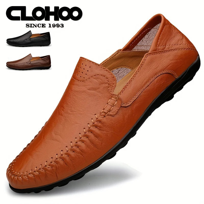 CLOHOO Men's Business Casual Leather Loafers