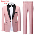M-6XL Men's Casual Business Have Smoking Suit High End Brand Boutique Fashion Blazer Vest Pants Groom Wedding Dress Party Suit