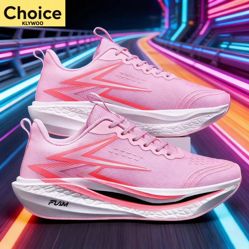 Running Shoes Carbon Board Speciality Marathon Men Sports Breathable Lightweight Women's Comfortable Athletic Nonskid Sneakers
