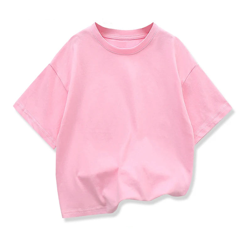 Kids Dropped Shoulder Cotton T-Shirt | Loose Fit Summer Tee