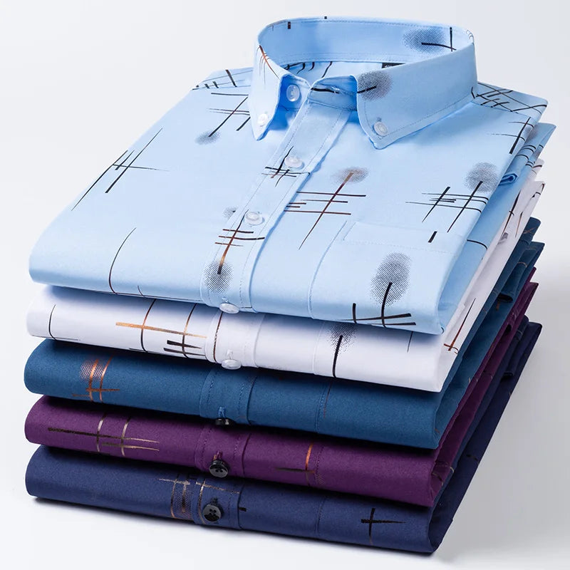 Men's Slim Fit Plaid Dress Shirt | Non-Iron Business Casual